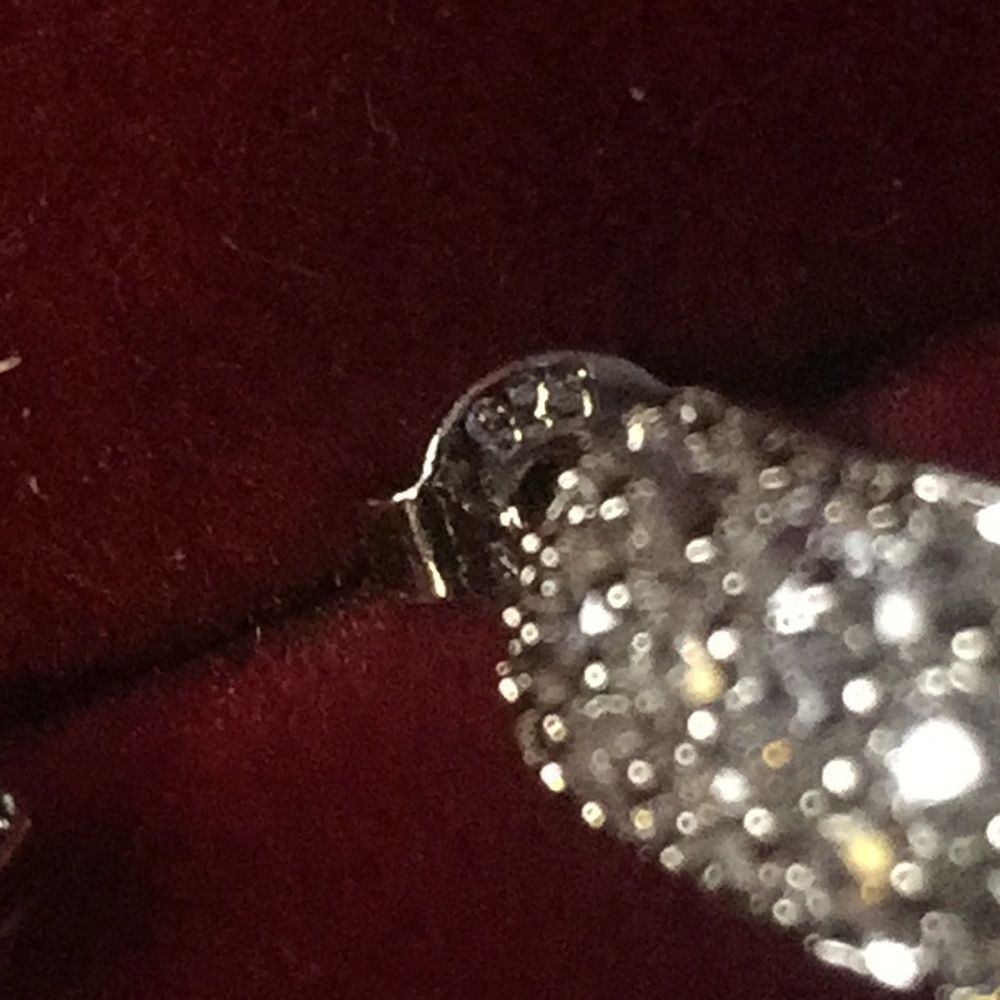 Restocked 5⭐️White Topaz silver hoop earrings - Picture 7 of 8